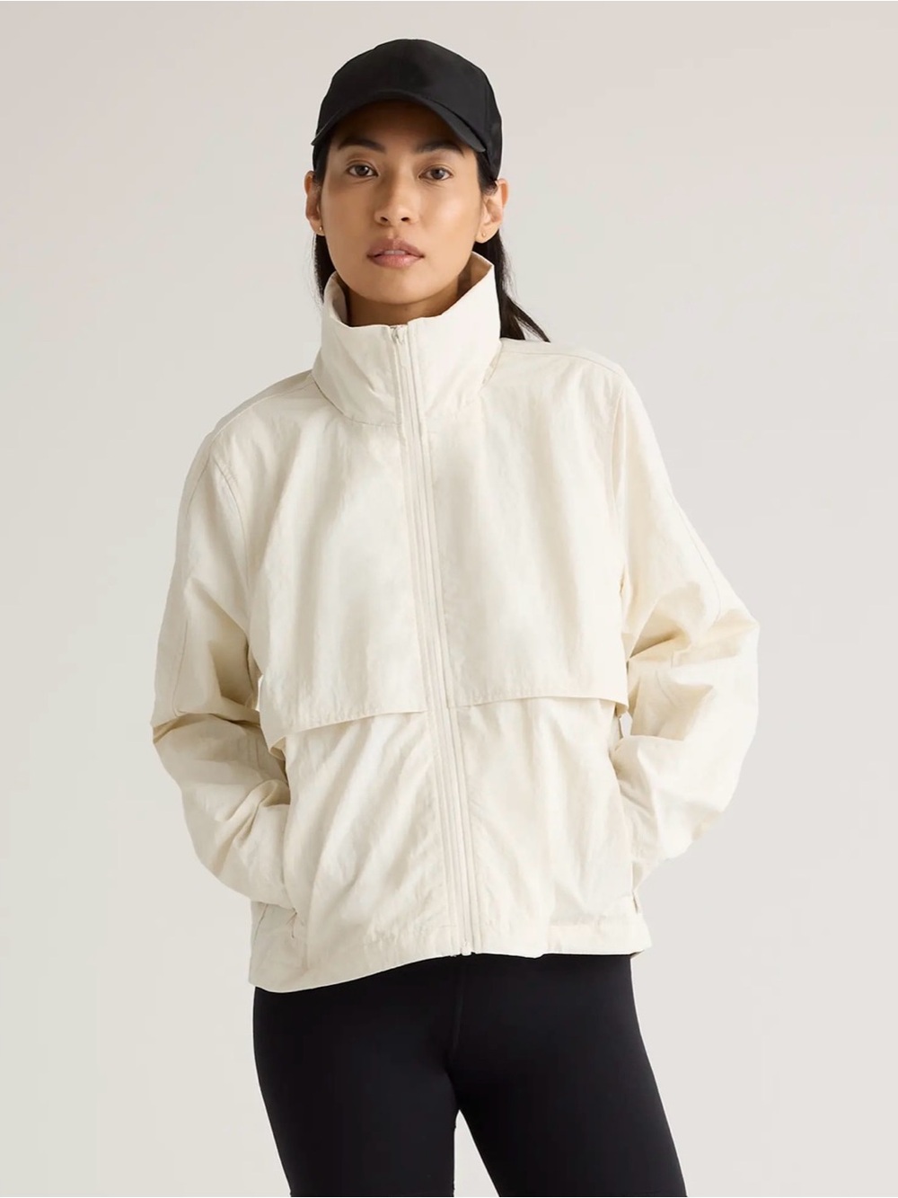 Quince Water Repellant Windbreaker Jacket Coat Cream - NWT Size XS